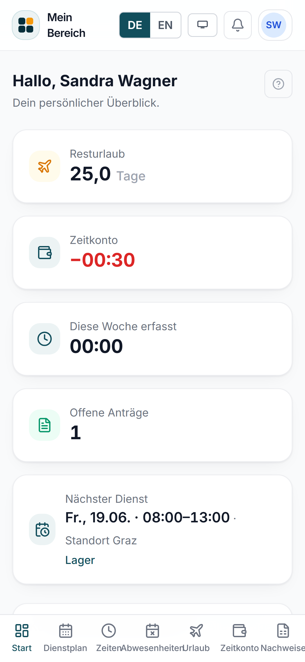 Mitarbeiterportal von Nexavio